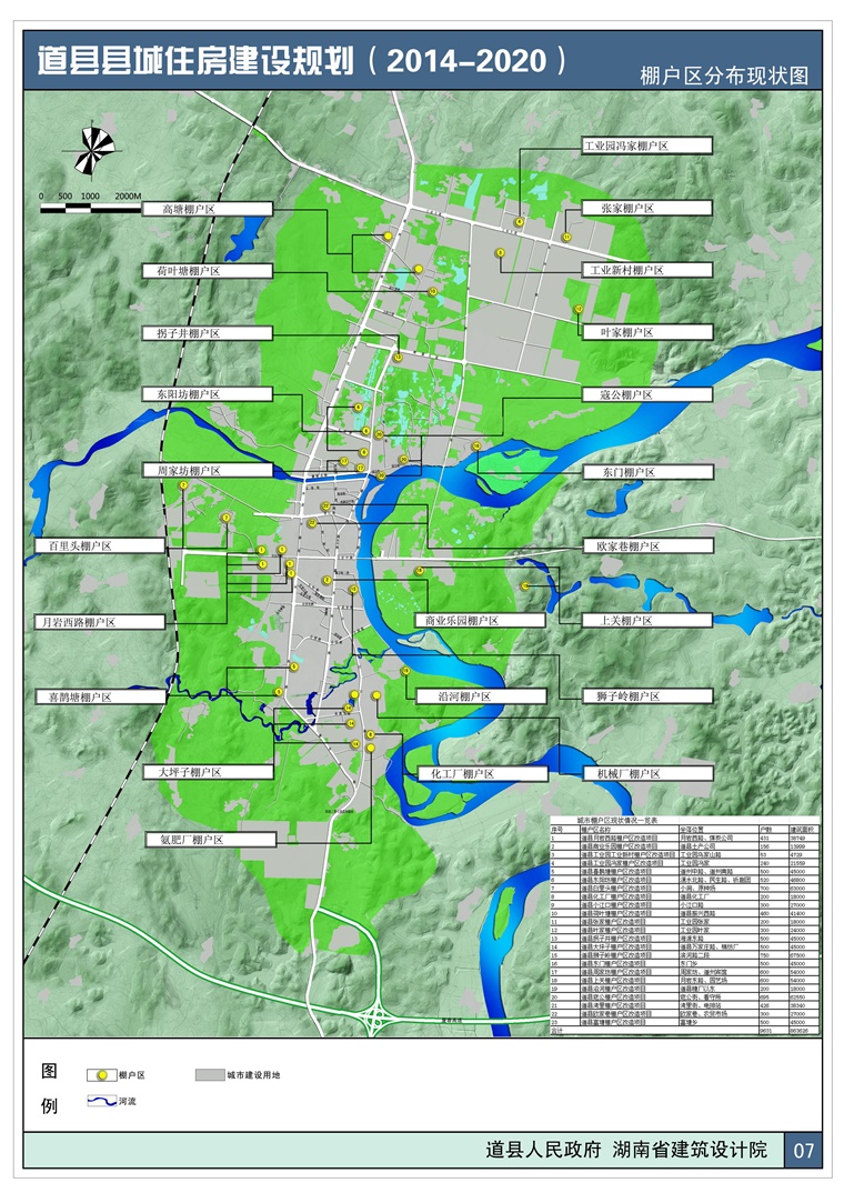 道县县城住房建设规划(2014-2020)-棚户区分布现状图