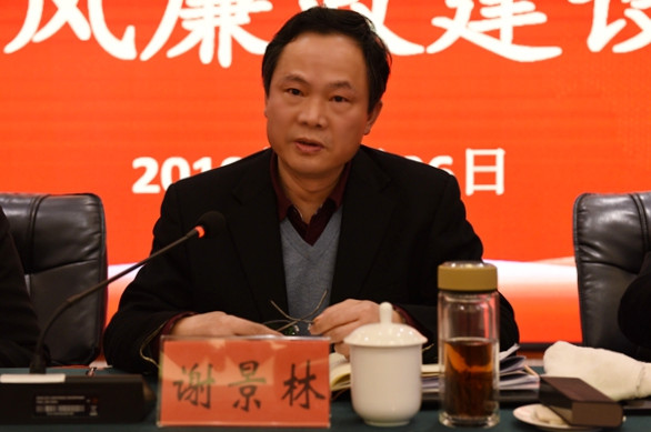 市政府副秘书长唐海涌主持会议,副市长谢景林出席并讲话